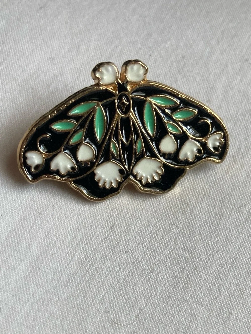 Enamel Moth Brooch